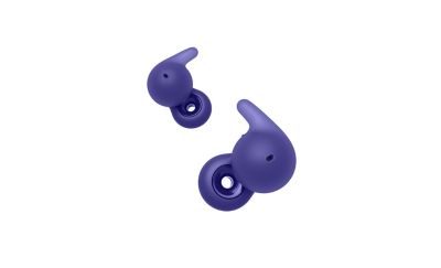 360 rotation of the violet LinkBuds Open earbuds showing the product from all angles