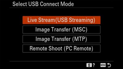 라이브 스트리밍 설정의 카메라 디스플레이 이미지