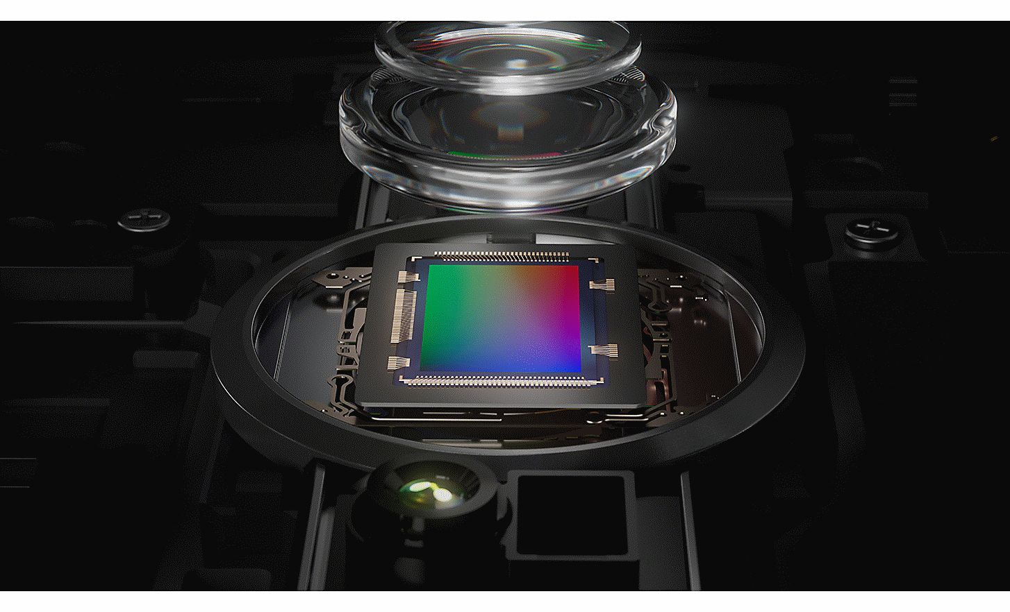 Close-up of 1.0-type image sensor