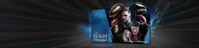 BRAVIA Fernseher mit Venom auf dem Bildschirm