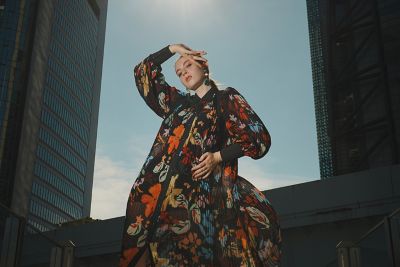 Backlit portrait of a woman taken with flash