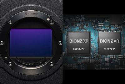 Image of the full-frame sensor and the BIONZ XR