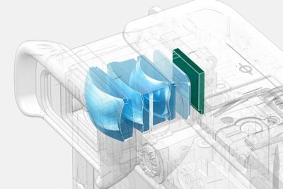 Ilustración del interior del visor
