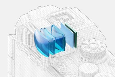 Illustration of the camera's viewfinder