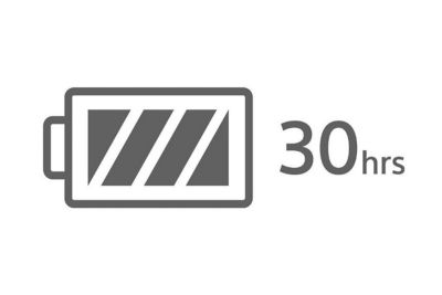 Logotipo de 30 h de duración de la batería