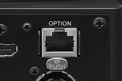 Product image of the FR7, featuring the "Option" connector