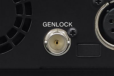 Product image of the FR7, featuring the  GENLOCK connector