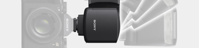 Illustration showing the angle movable area of the flash
