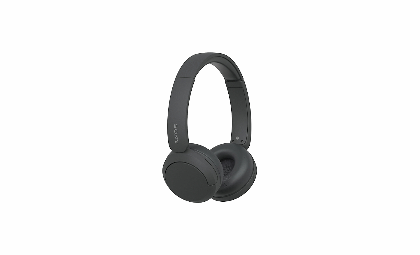 Slika črnih slušalk Sony WH-CH520 na belem ozadju