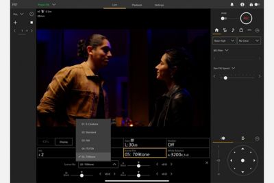 Editing screen when editing an image in the application