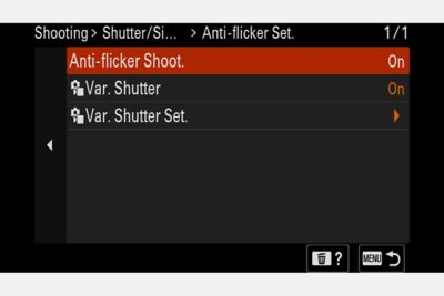 Imagen de la pantalla de menú de la cámara