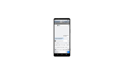 Xperia 1 IV che visualizza l'interfaccia di una finestra pop-up