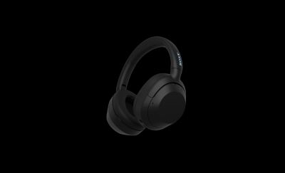 Rotating view of the ULT WEAR headphones on a black background.
