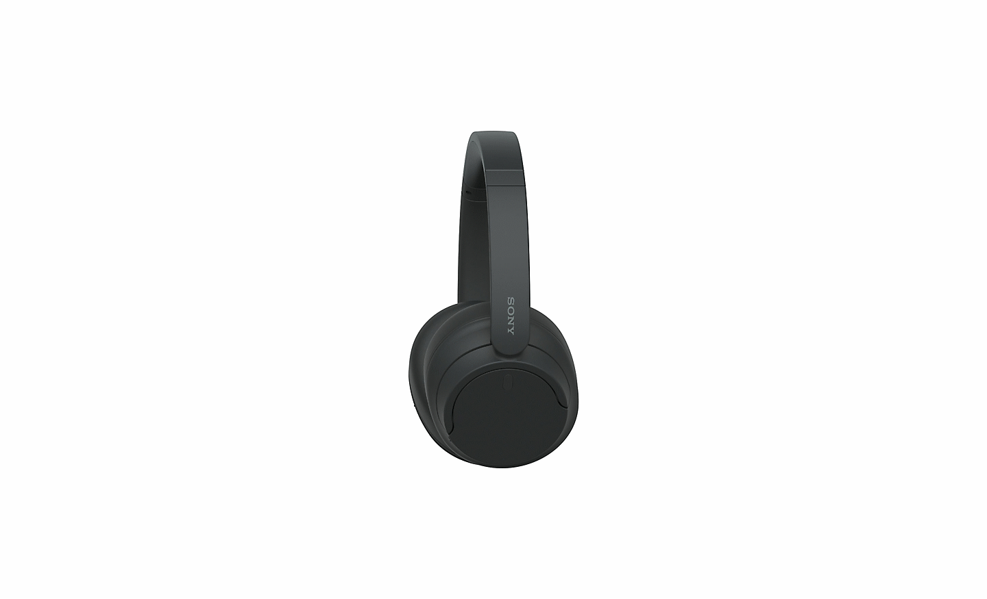 白色背景中一對黑色 Sony 的 WH-CH720 耳機影像