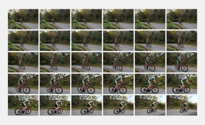 30 張單車選手的連拍影像。