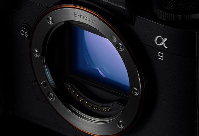 Imagen de producto del frontal de una cámara sin lente, mostrando el sensor de imagen