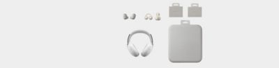 Sony 1000X THE COLLEXION, WF-1000XM6, and LinkBuds Clip headphone bodies and eco-conscious packaging made with recycled plastic materials