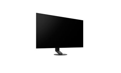 360 view of screen on a stand, on a white background