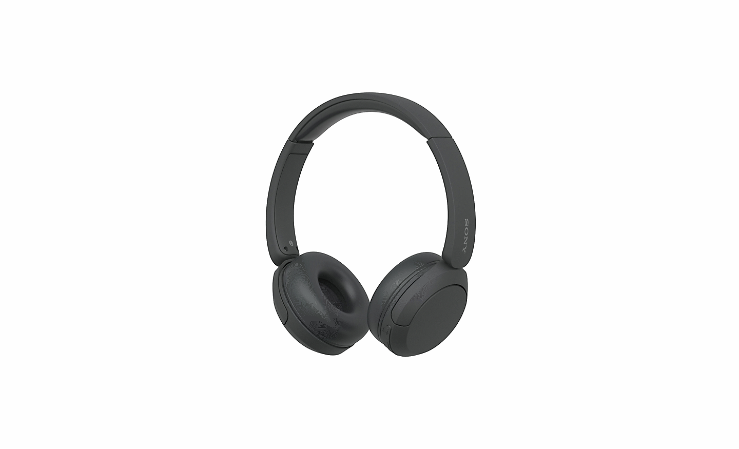 Gambar headphone hitam Sony WH-CH520 pada latar putih