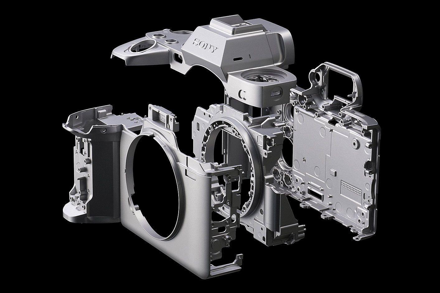 Exploded view of camera