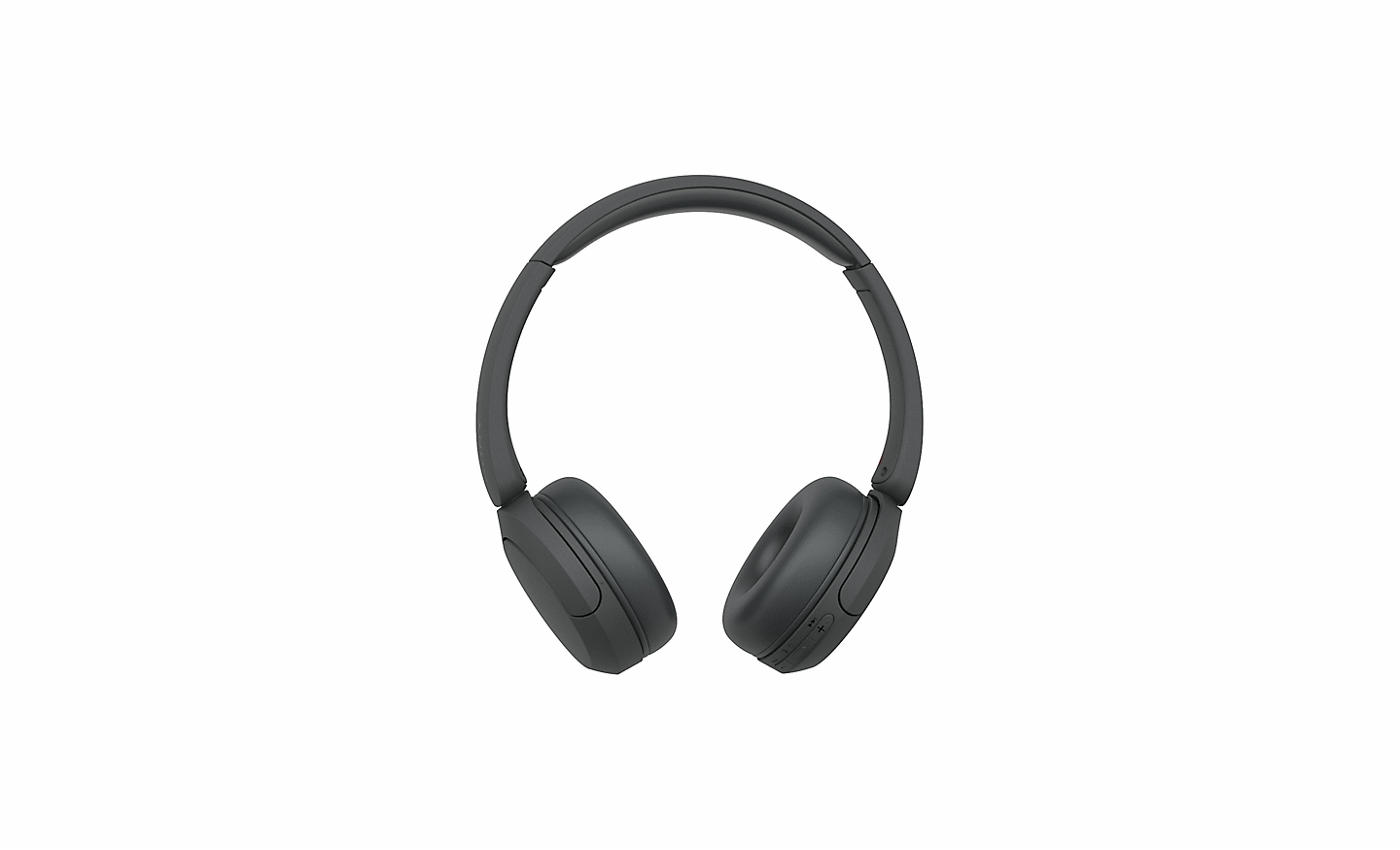 흰색 배경 위에 있는 블랙 색상의 소니 WH-CH520 헤드폰 이미지
