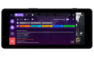 螢幕正在顯示聊天框介面的 Xperia 5 V 圖片