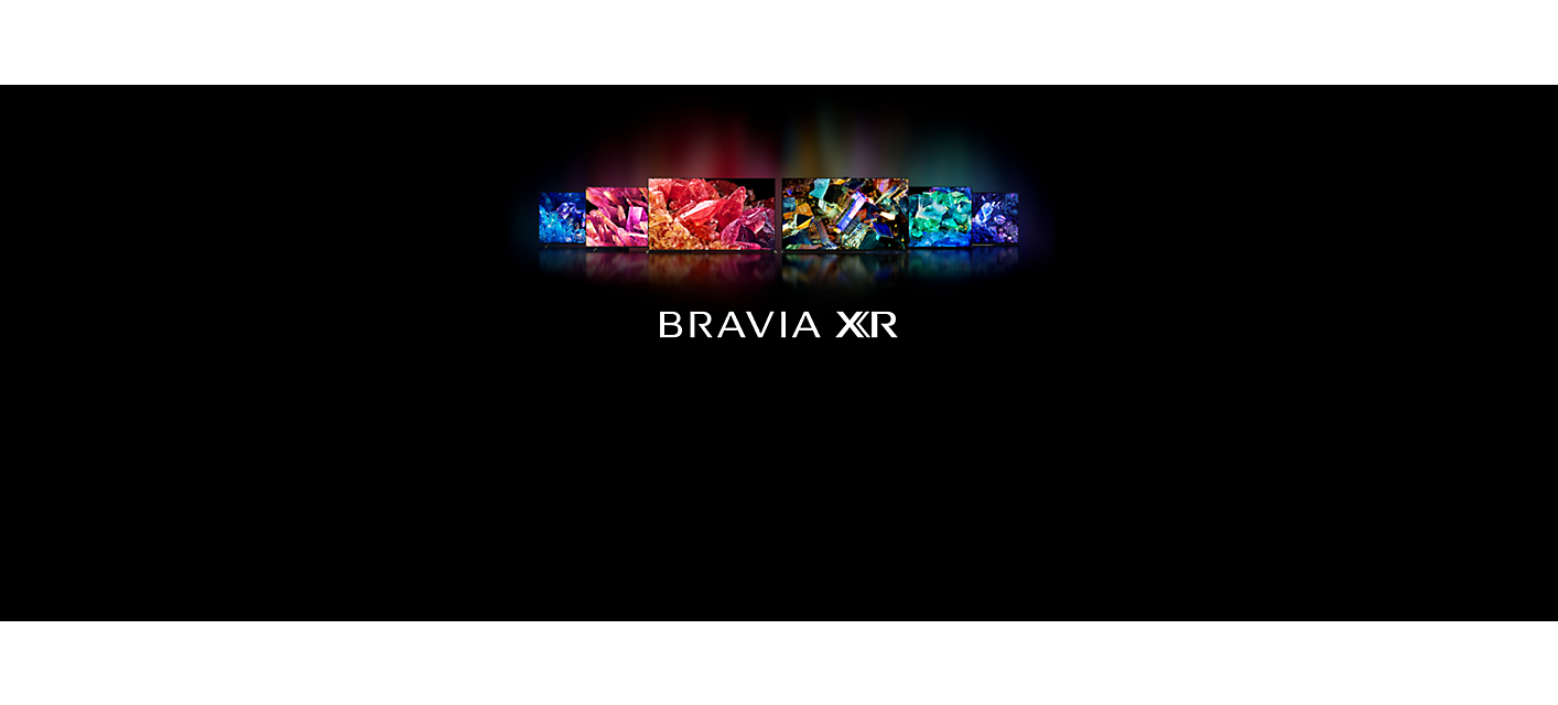 Afbeelding van BRAVIA-tv's tegen een blauwe achtergrond