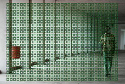 Imagen recortada de metraje de una persona caminando