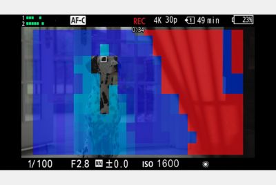 Image of camera display for Focus Map setting