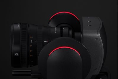 Imagen de producto en la que la luz tally roja está encendida