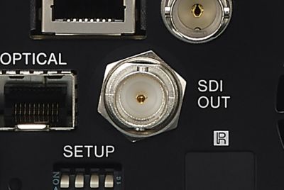 Close-up image of 12G SDI output