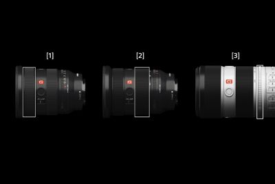 Product image showing locations of the focus, zoom and aperture rings