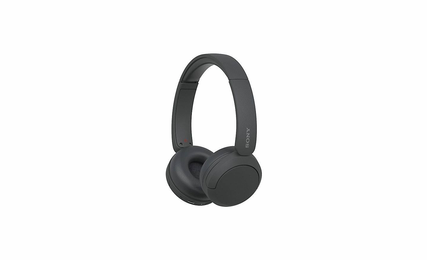 Juodos „Sony“ ausinės WH-CH520 baltame fone