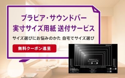 サイズ選びに迷ったら！ブラビア実寸サイズ用紙送付サービス【無料クーポン進呈中】
