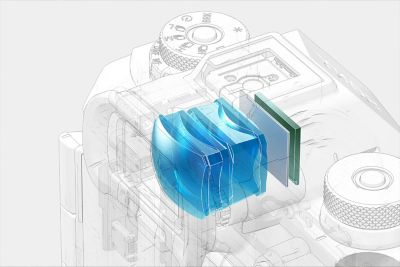 Ilustración del visor electrónico de la cámara
