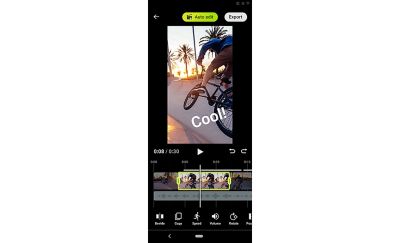 The user interface of the camera app in video mode.