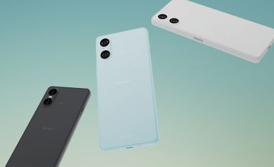 三部 Xperia 10 VI 手機，黑色、藍色和白色。