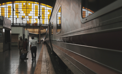 Tren en la estación de tren