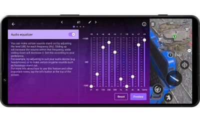 Экран аудиоэквалайзера Xperia 1 VI.