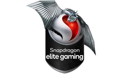 Элитный игровой логотип Snapdragon.