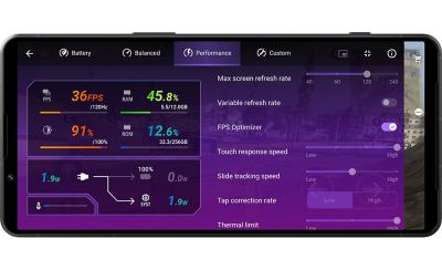 The settings screen of the Xperia 1 VI.