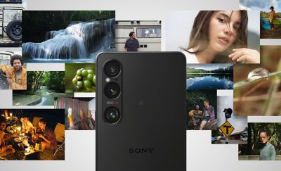 拼貼圖片展示 Xperia 1 VI 被置身各種戶外場景的人像所包圍。