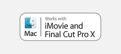 Works with iMovie and Final Cut Pro X