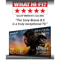 Logo of 55 BRAVIA 8II Carousel with quote copy