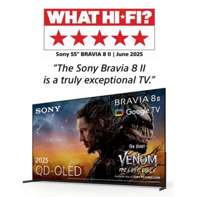 55 BRAVIA 8II 標誌，附上評論引言的輪播