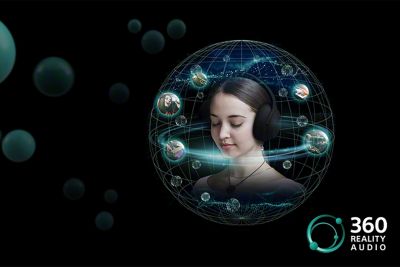 Схема, показывающая, как работает 360 Reality Audio