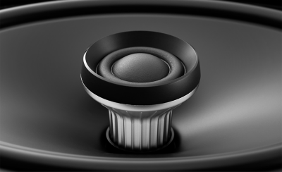  Close up of the silk soft-dome tweeter of the XS-690GS speaker