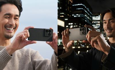 Dwa zdjęcia osób trzymających telefony poziomo