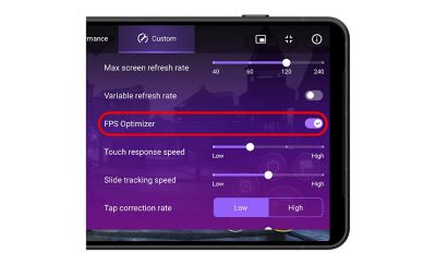 Zbliżenie ekranu telefonu z pokazanymi ustawieniami własnymi