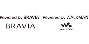 「Powered by BRAVIA」標誌、「Powered by WALKMAN」標誌